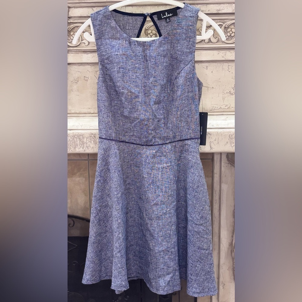 NWT Lulus Navy Backless A-Line Dress Size Medium